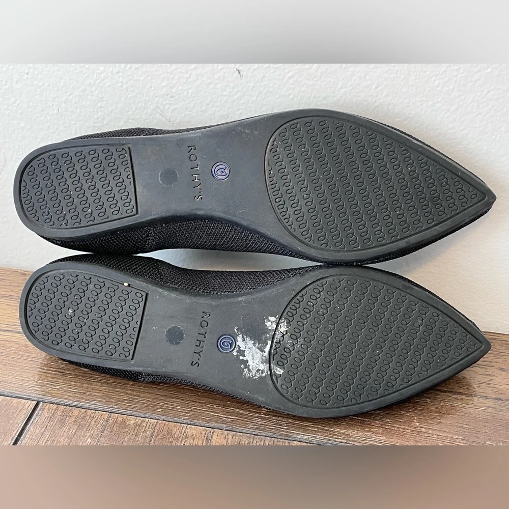 Rothy’s The Point Black Flats Womens size 6.5 - Picture 10 of 10